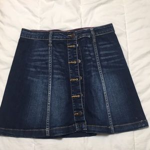 Denim  blue jean A-line skirt